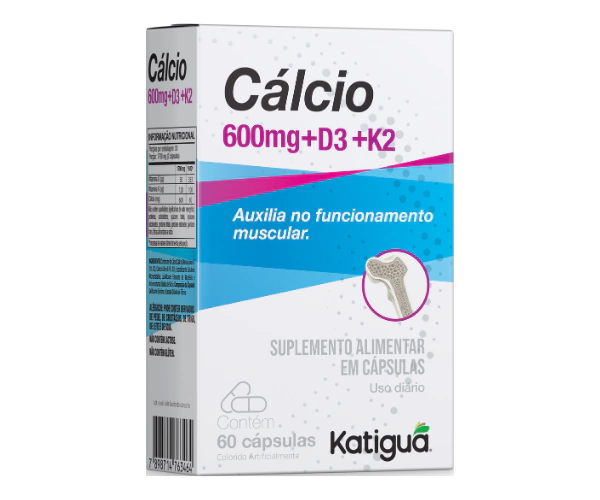 Cálcio D3 + Zinco 60 Cápsulas Katiguá
