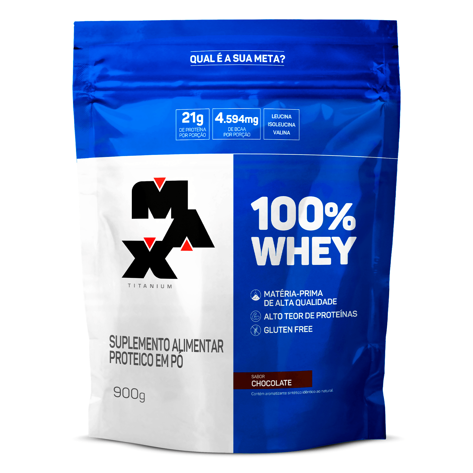 Whey 100% Refil 900G Chocolate Max Titanium