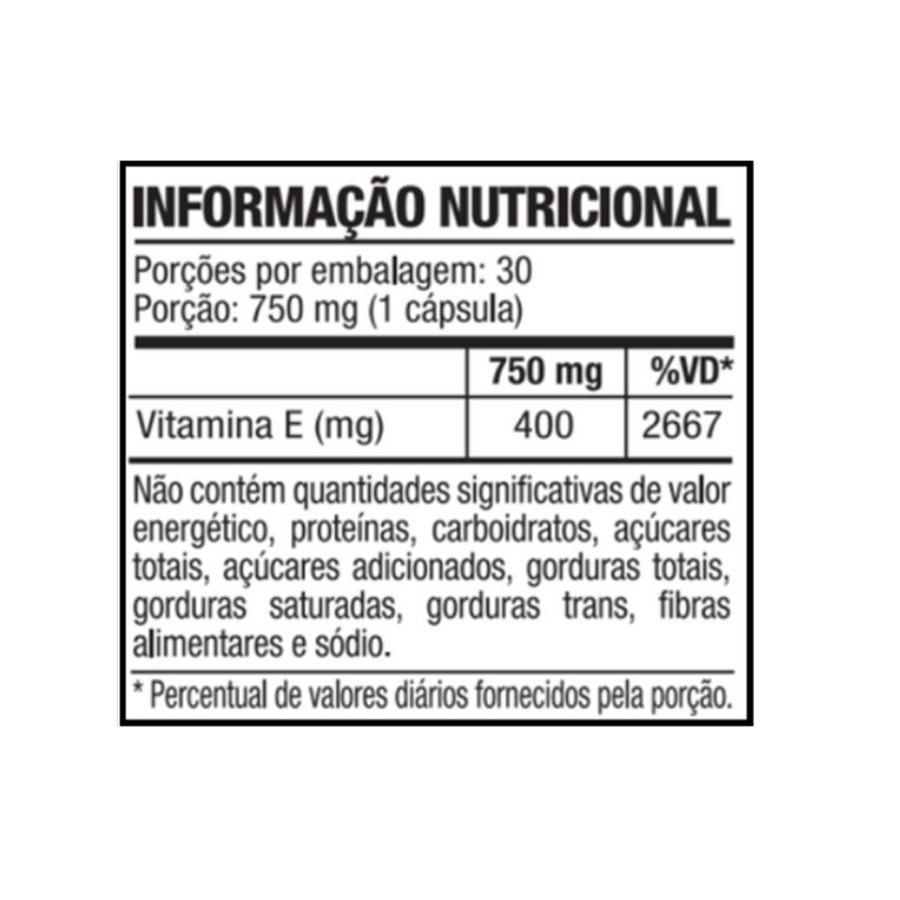 Vitamina E 400Mg Softgel 30Cps