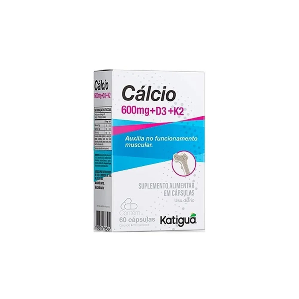 Calcio 1.2g + D3 + K2 Katiguá – 60 Cápsulas
