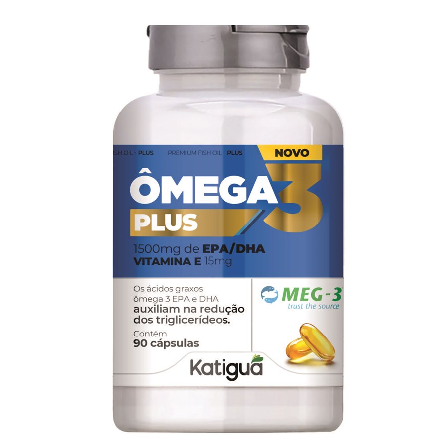 Omega 3 Concentrado Vitamina E Meg-3 Katiguá 90 Cápsulas