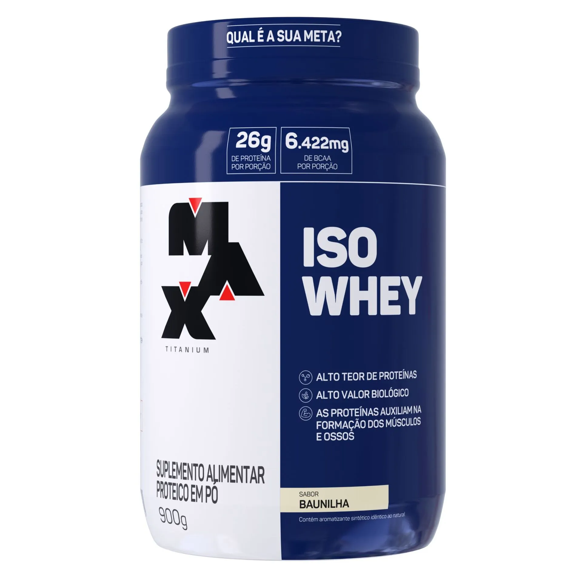 Iso Whey Pote 900G Baunilha Vf Max Titanium