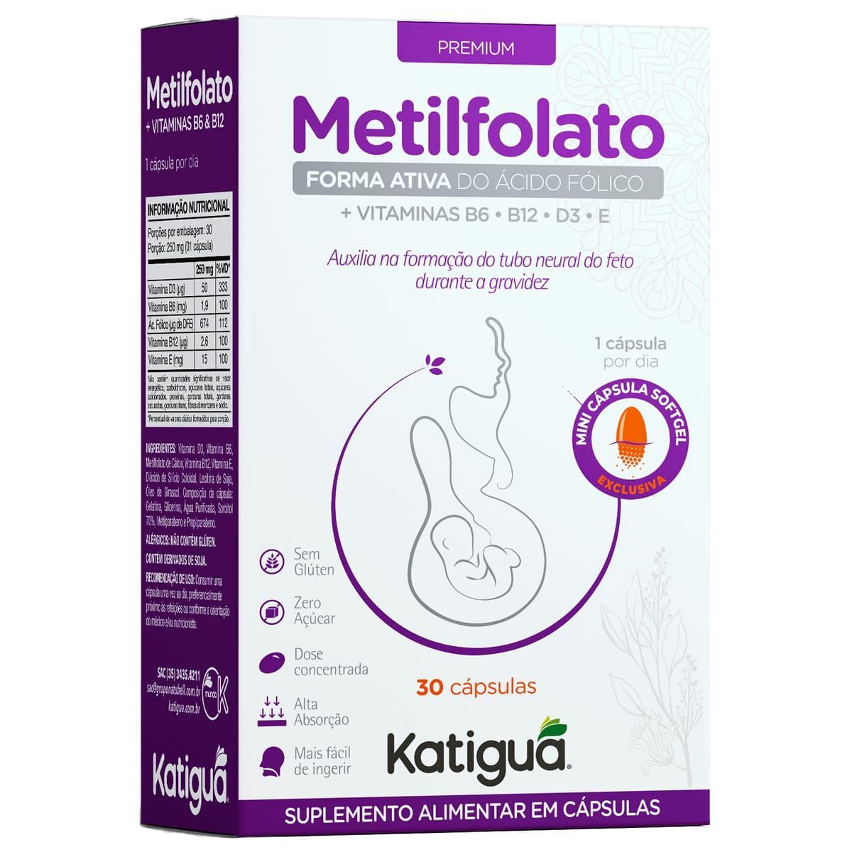 Acido Folico Metilfolato + Vit 30Caps - Katigua