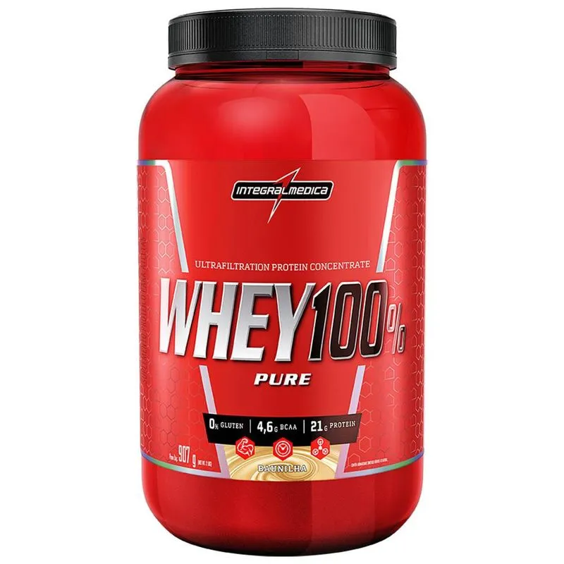 Whey 100% Pure Chocolate Refil 900g Integralmédica