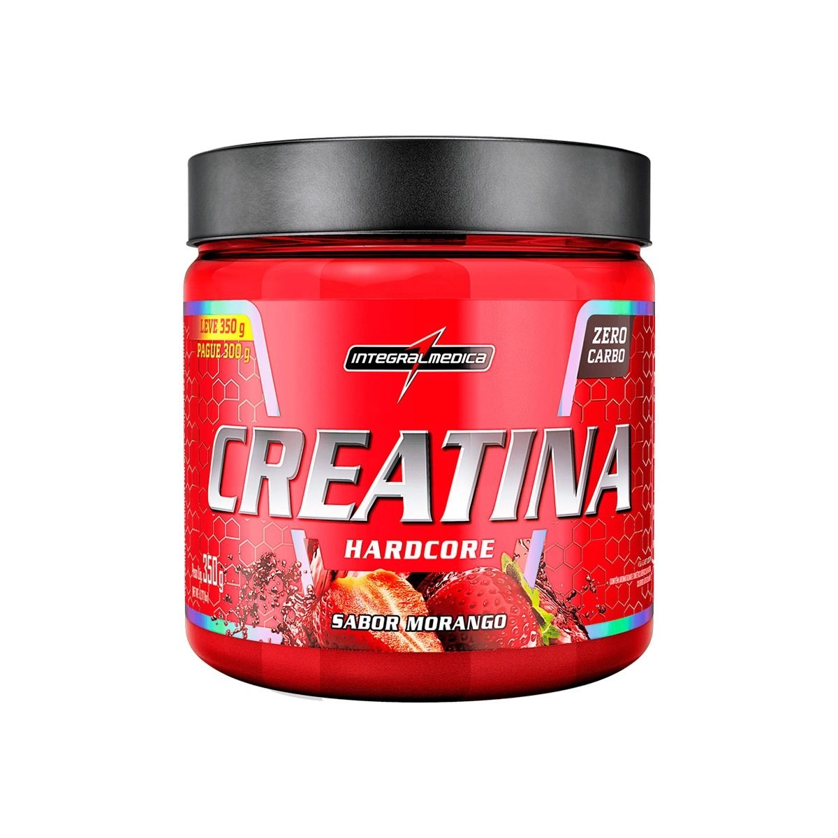 Creatina Hardcore Sabor Morango 350G Integralmedica