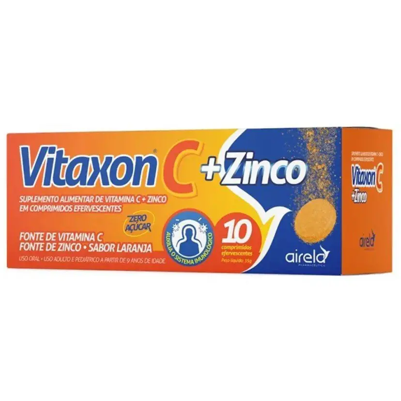Vitamina C + Zinco 1g 10 comprimidos efervescentes