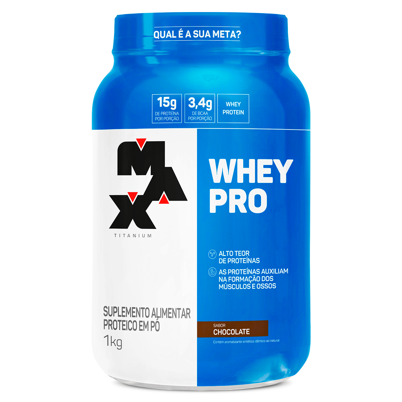 Whey Pro Max Titanium Sabor Chocolate 1kg