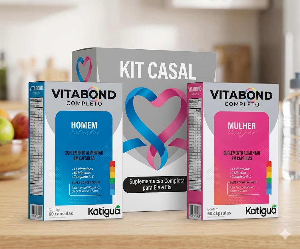 KIT Vitabond Homem + Mulher Katiguá 60 Cápsulas Cada 42% OFF