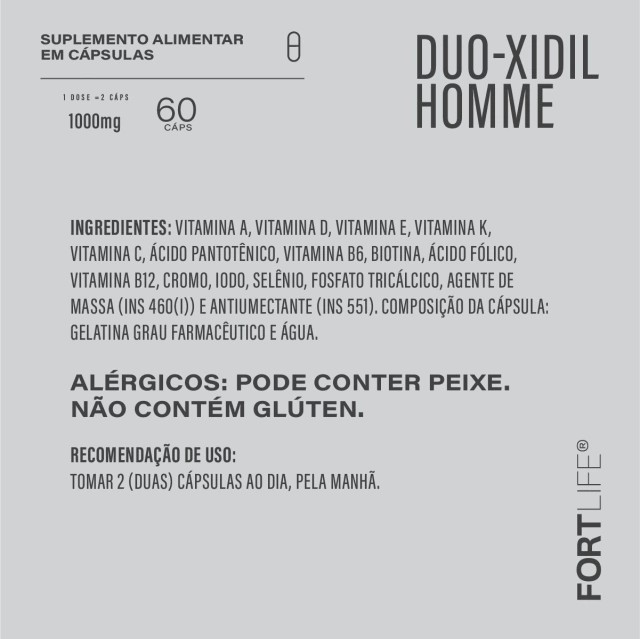 Suplemento alimentar Duo-Xidil Homme 60 Cápsulas