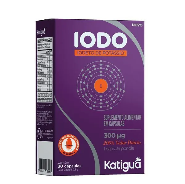  Iodo Iodeto Potassio Katigua 30 Cápsulas