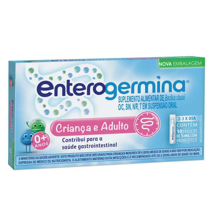 Enterogermina Probiótico 10 Frascos 5ml