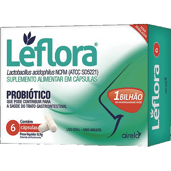 Leflora 1 Bilhão Probiótico Airela 6 Cáps