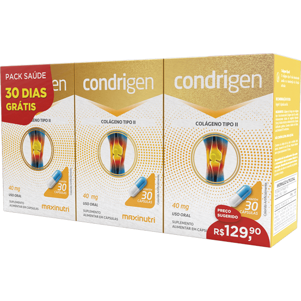 Condrigen Colágeno Tipo II Maxinutri 90 Cáps