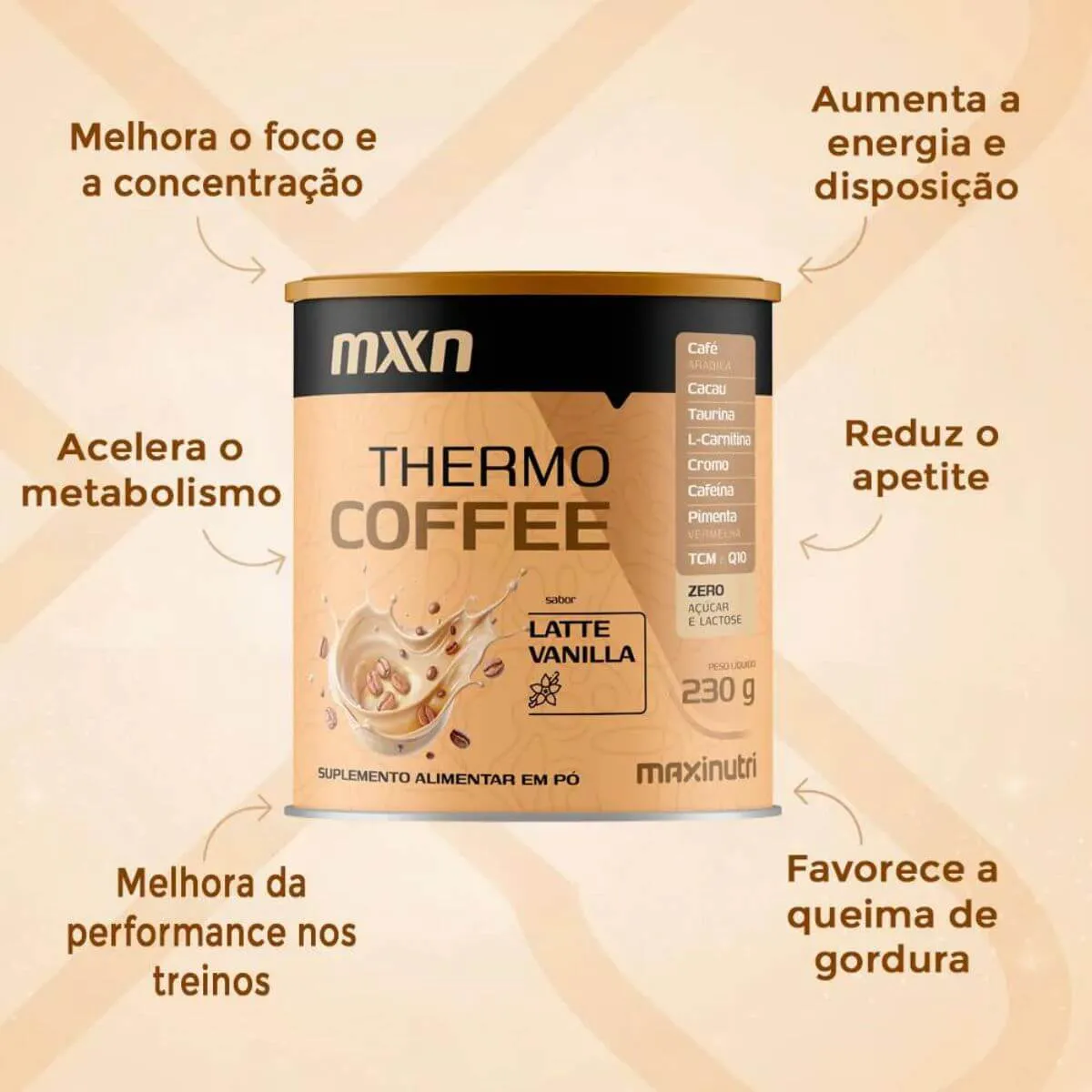 Thermo Coffee Vanilla Latte Maxinutri 230g