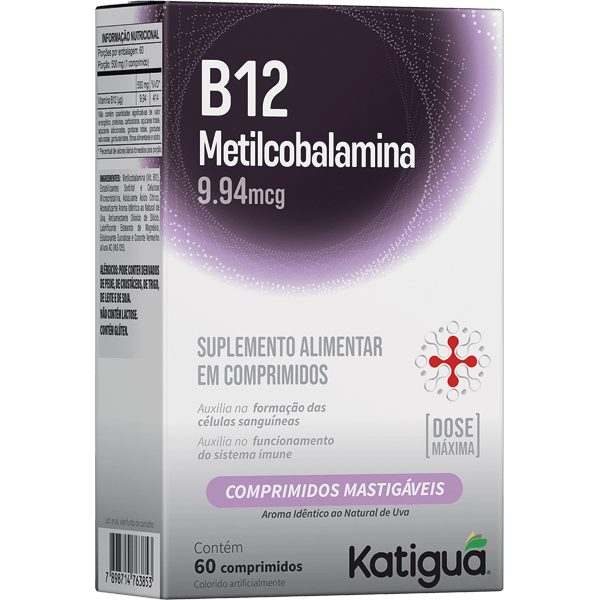 Vitamina B12 Metilcobalamina Katiguá 60 Comp